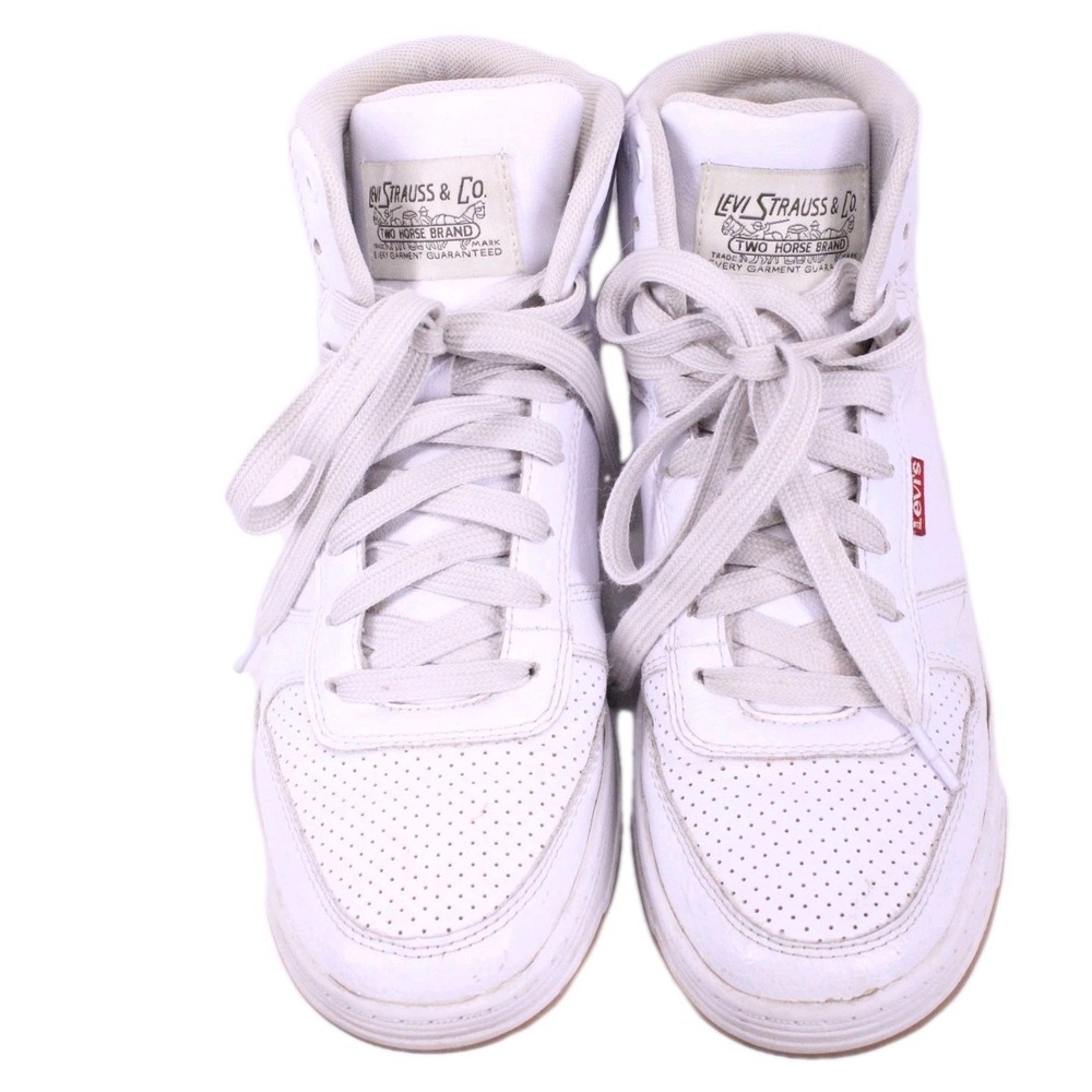 Levis Original BB-HI-Pebbled-UL Kids 5.5M White Hight Top Sneaker Shoes Classic